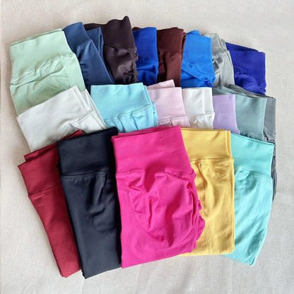 Lemonsky Leggings Women Seamless Sports Yoga Pants Low Ribbed Band Gym clothes Fitness Workout wear Scrunch Bum Tights