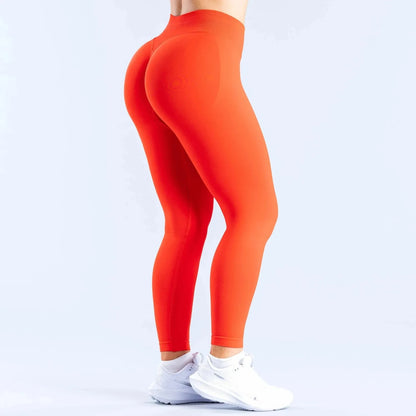Lemonsky Leggings Women Seamless Sports Yoga Pants Low Ribbed Band Gym clothes Fitness Workout wear Scrunch Bum Tights