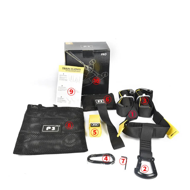 Suspension Training Band Fitness Strength Power Suspension Trainer Adjustable Yoga Belt Wall Mount Professional Trx Tensioner