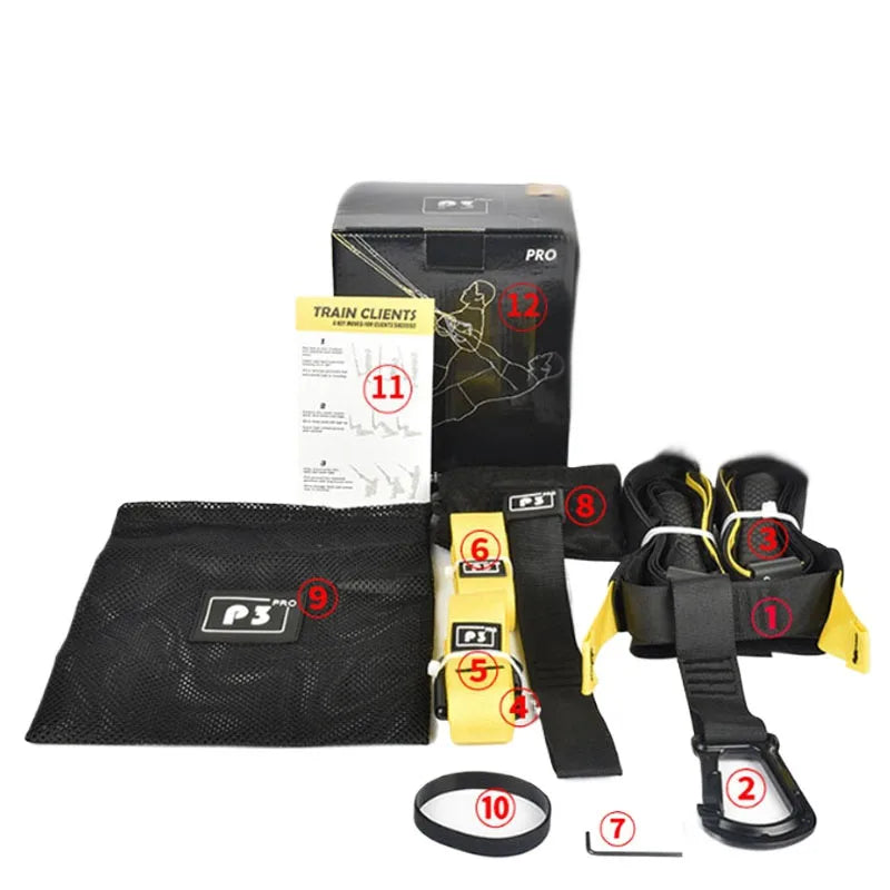 Suspension Training Band Fitness Strength Power Suspension Trainer Adjustable Yoga Belt Wall Mount Professional Trx Tensioner