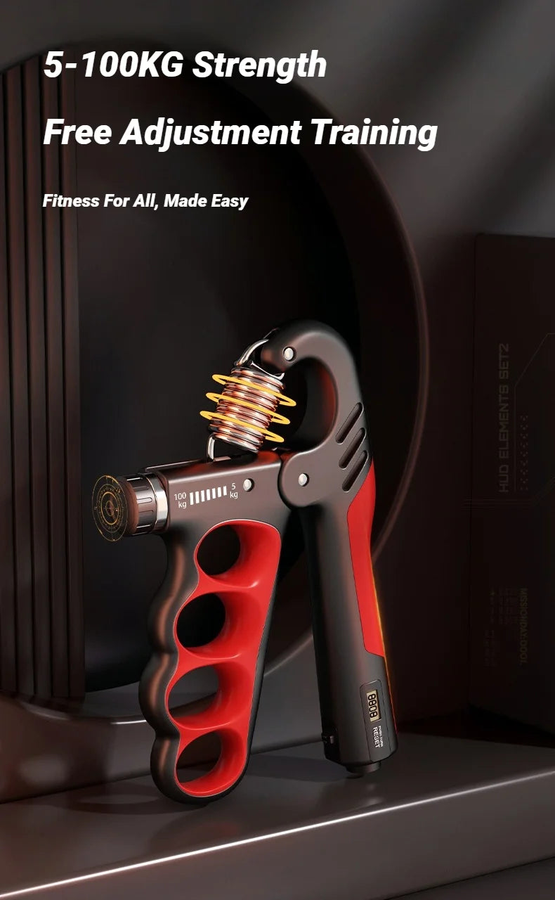 5-100KG Electronic Counting Adjustable Grip For Rehabilitation Hand Muscle Strength Gym Wrist Strengthener Recovery Fitness