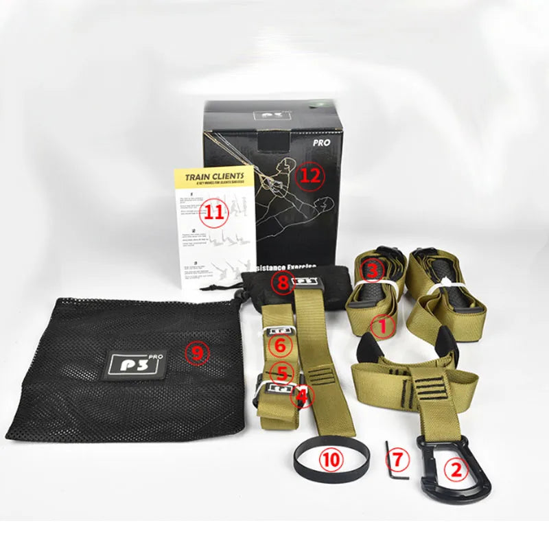 Suspension Training Band Fitness Strength Power Suspension Trainer Adjustable Yoga Belt Wall Mount Professional Trx Tensioner