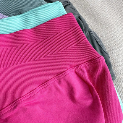 Lemonsky Leggings Women Seamless Sports Yoga Pants Low Ribbed Band Gym clothes Fitness Workout wear Scrunch Bum Tights