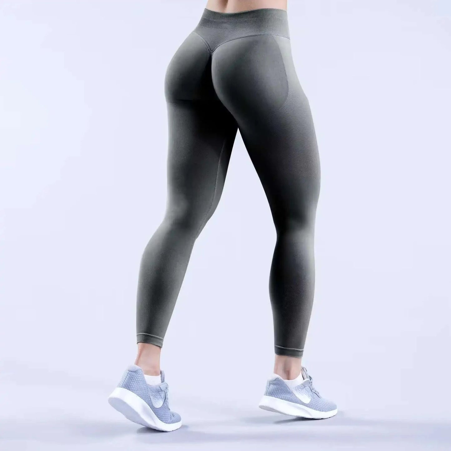 Lemonsky Leggings Women Seamless Sports Yoga Pants Low Ribbed Band Gym clothes Fitness Workout wear Scrunch Bum Tights
